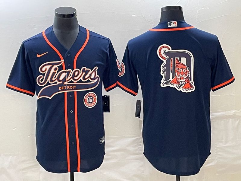 Men Detroit Tigers Blank Blue Joint Name 2025 Nike MLB Jersey style 4